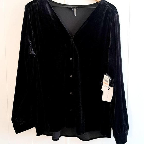 1. State Sweaters - 1. State Velour Button Up Cardigan